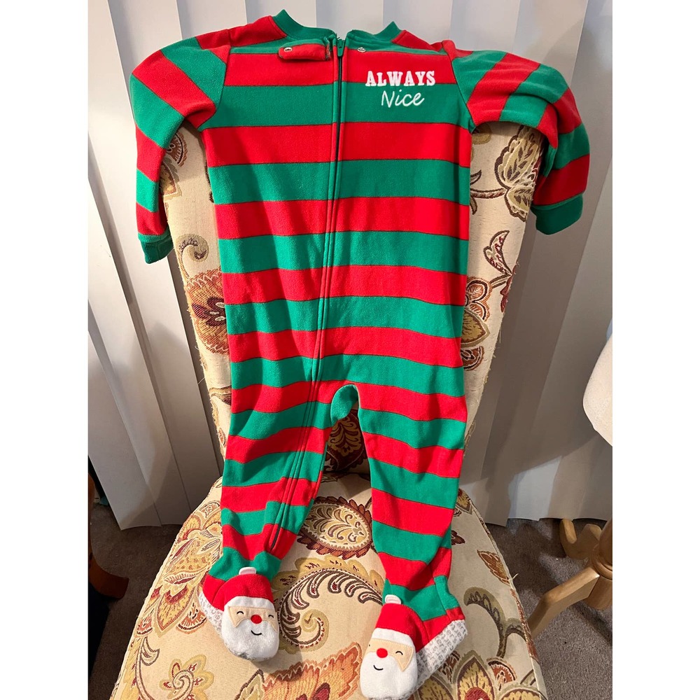 Carter’s Christmas Fleece Footie Pajamas, Sz 2T